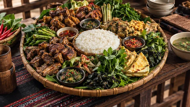 Mẹt cơm đầy đủ 6–8 khách